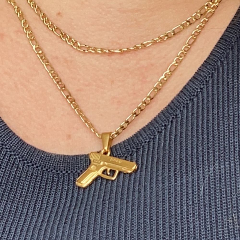 Layered Gun Necklace